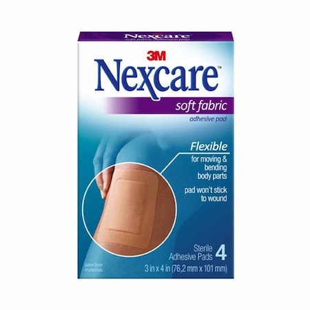 Nexcare Adhesive Strip 3 X 4 Inch Fabric Rectangle Tan Sterile, 48PK SFP34
